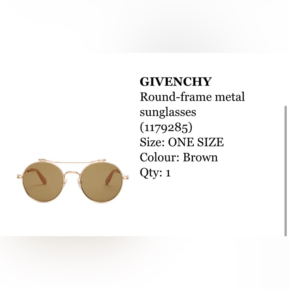Givenchy round frame metal sunglasses